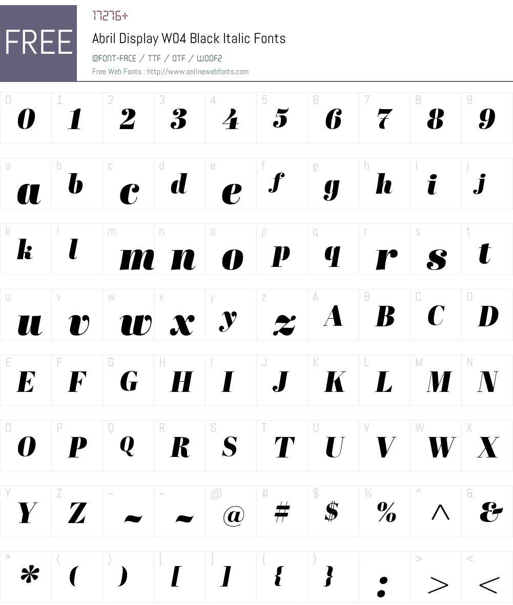 Abril Font Screenshots
