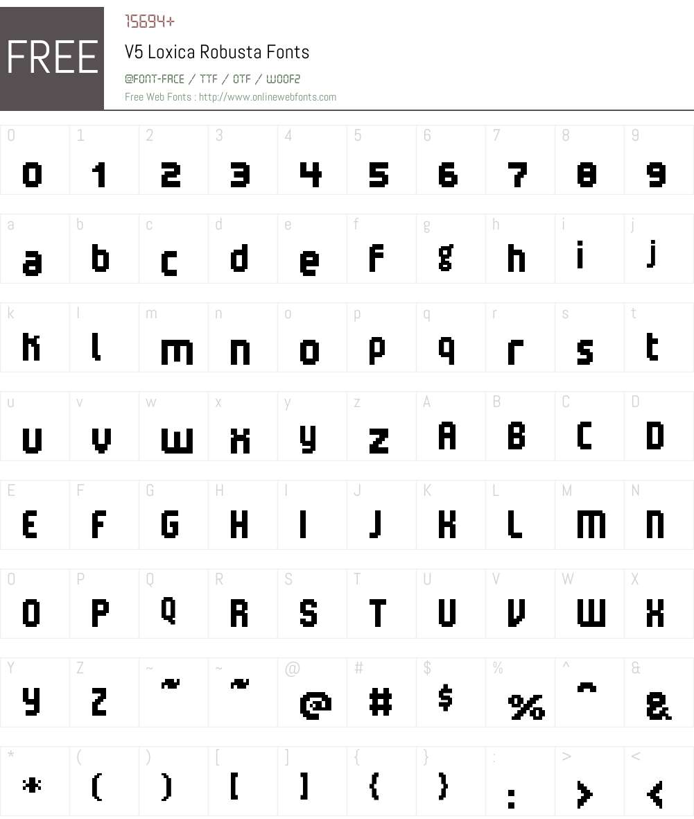 V5 Loxica Font Screenshots