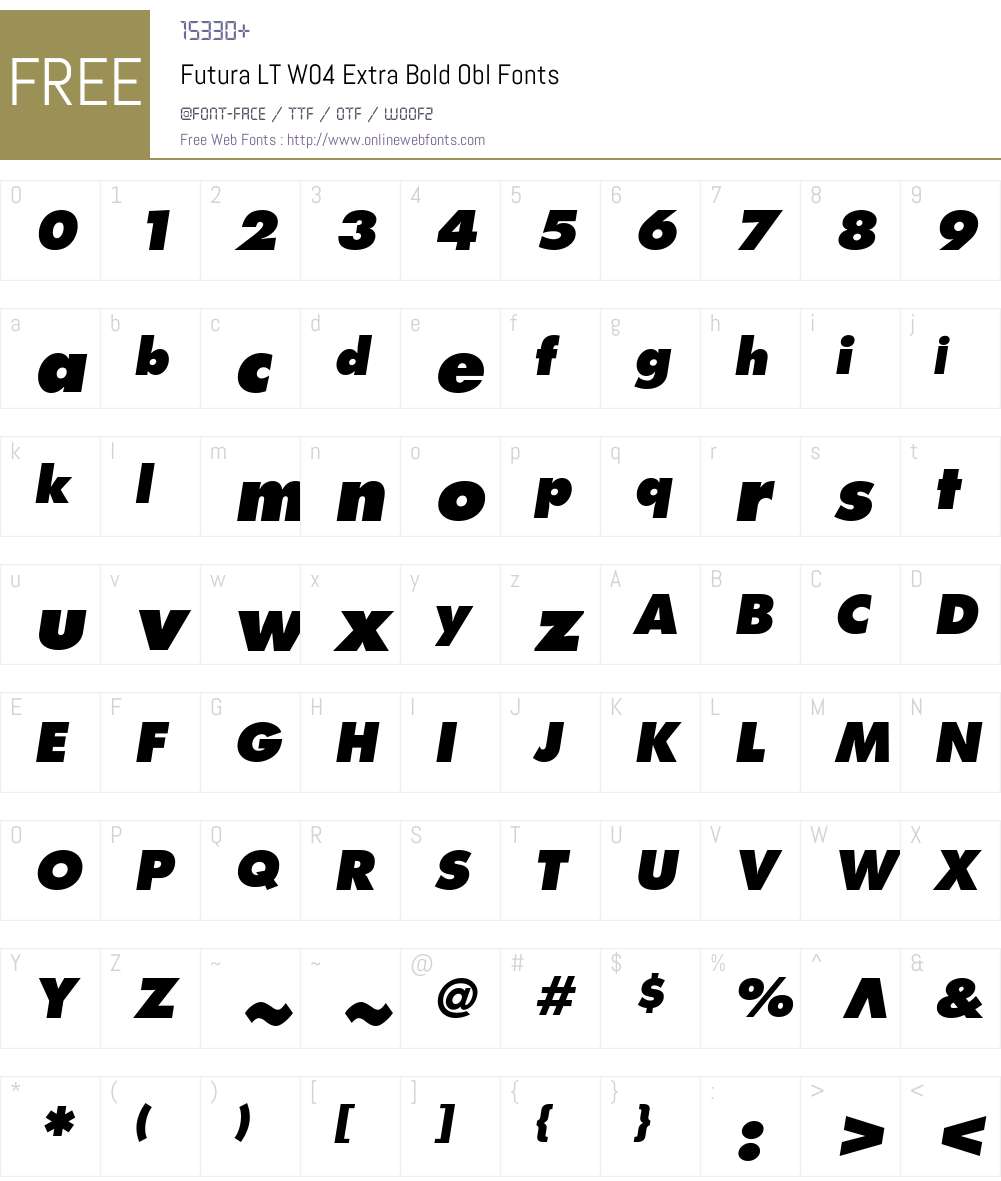 Futura Font Screenshots