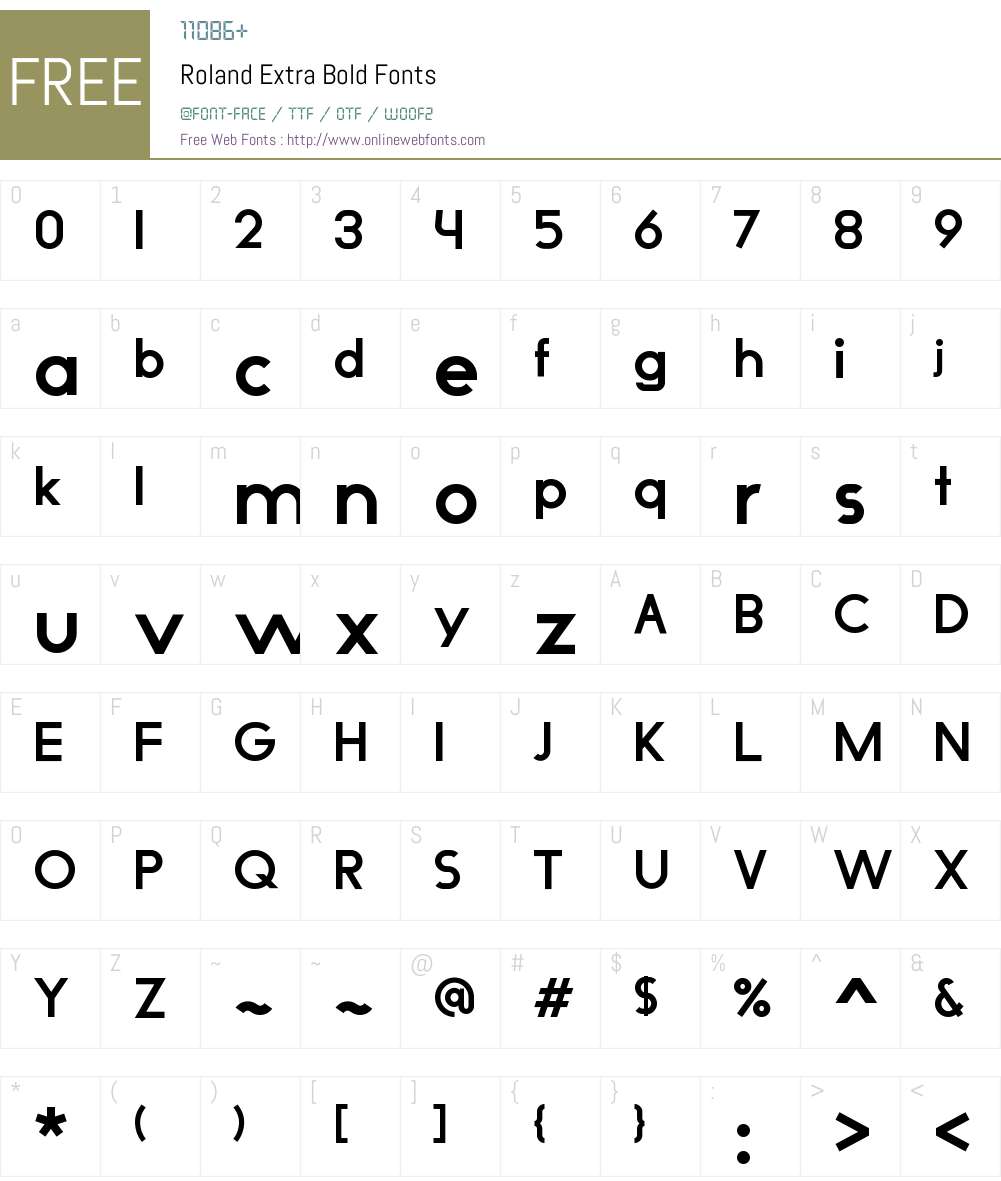 Roland Extra Bold 1.000 Fonts Free Download - OnlineWebFonts.COM