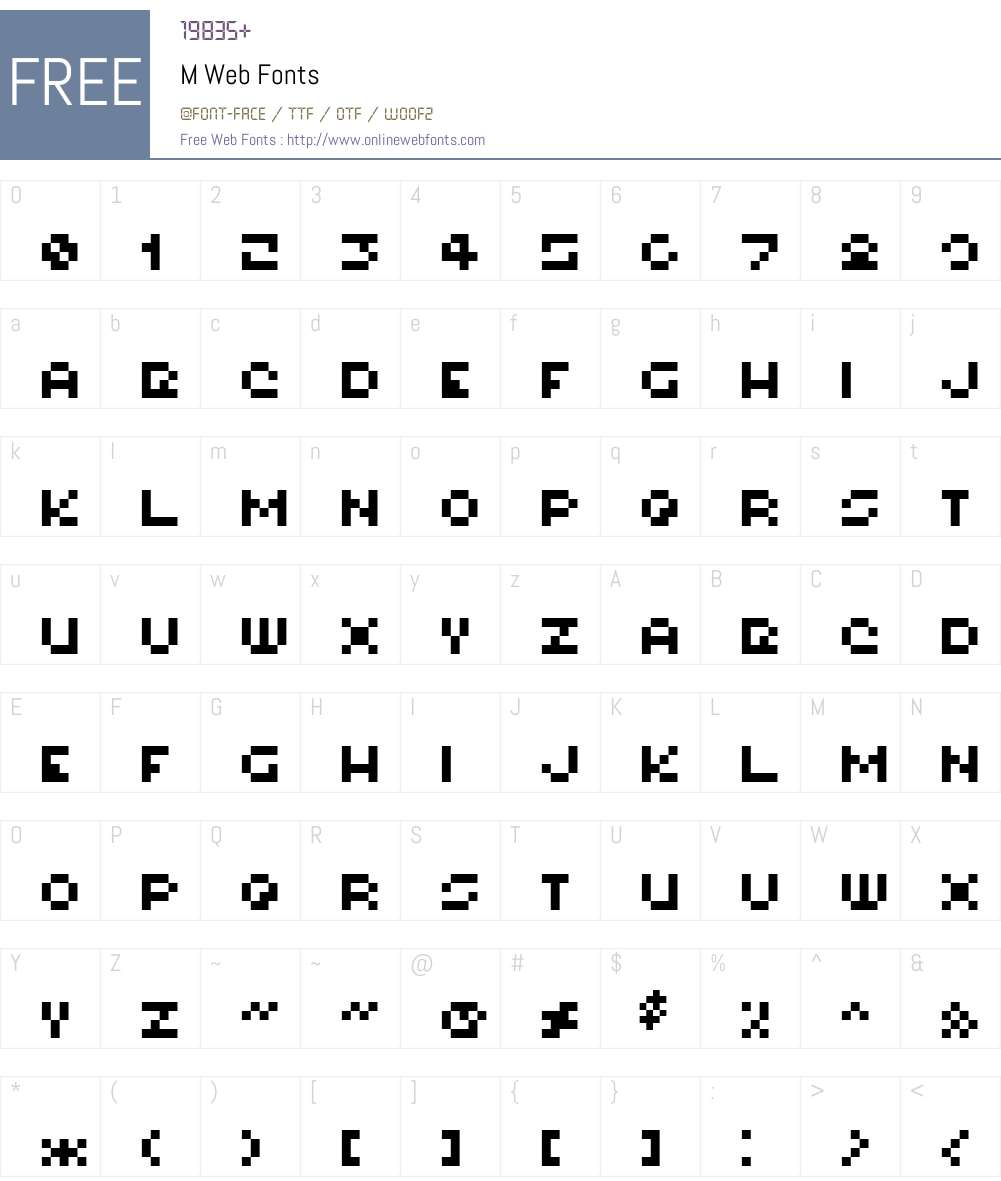 M Web Font Screenshots