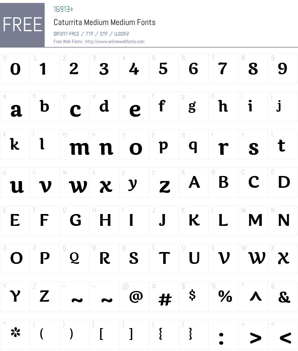 Caturrita Medium Font Screenshots