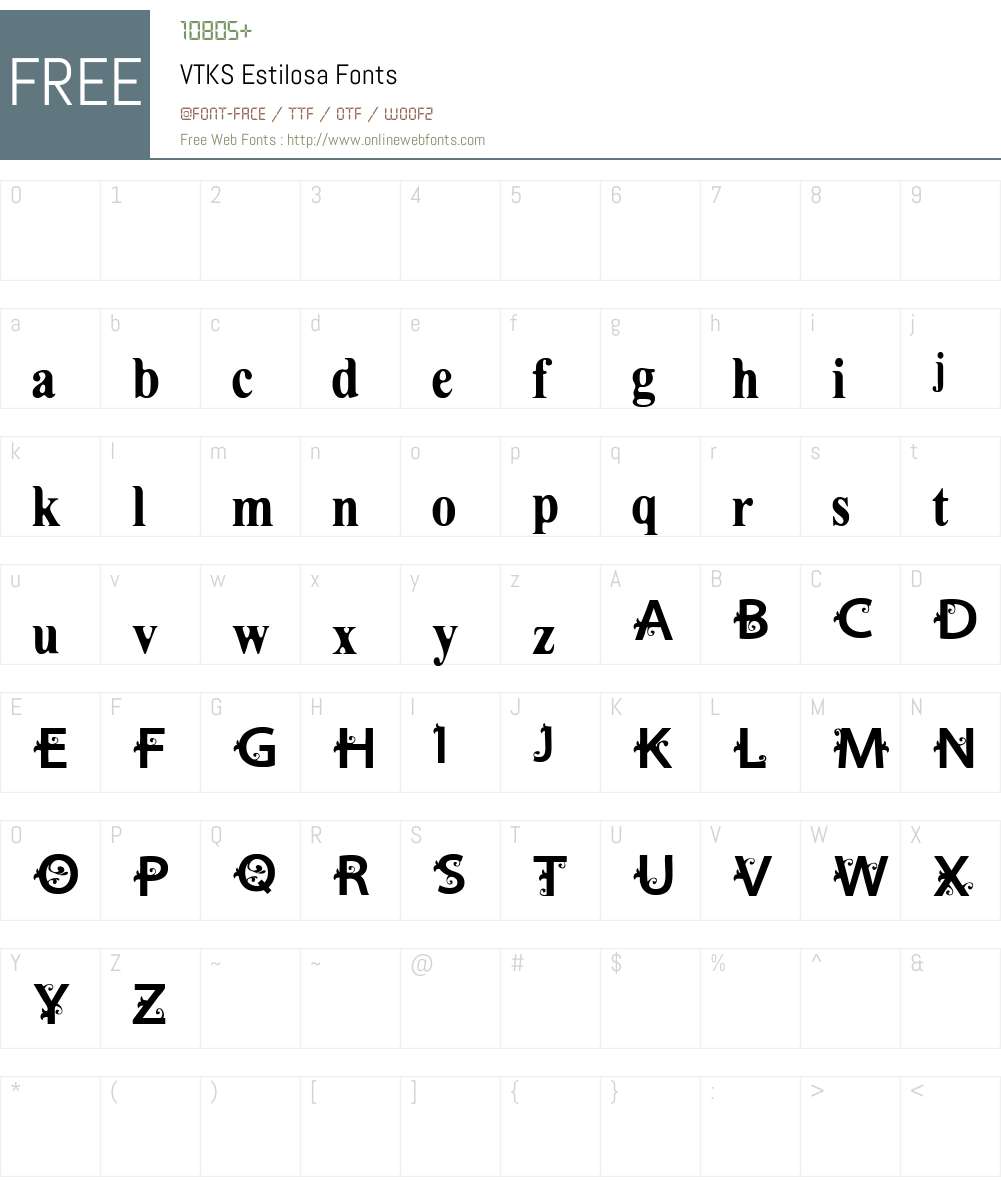 VTKS Estilosa Font Screenshots