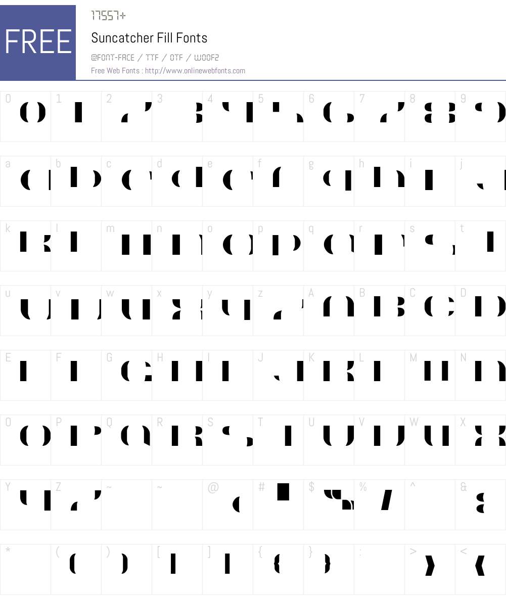 Suncatcher Fill Font Screenshots