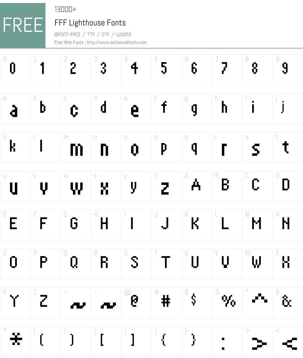 FFF Lighthouse Font Screenshots