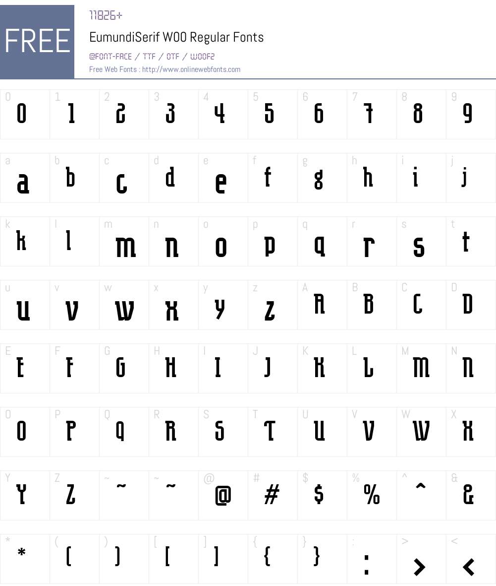 EumundiSerifW00-Regular Font Screenshots