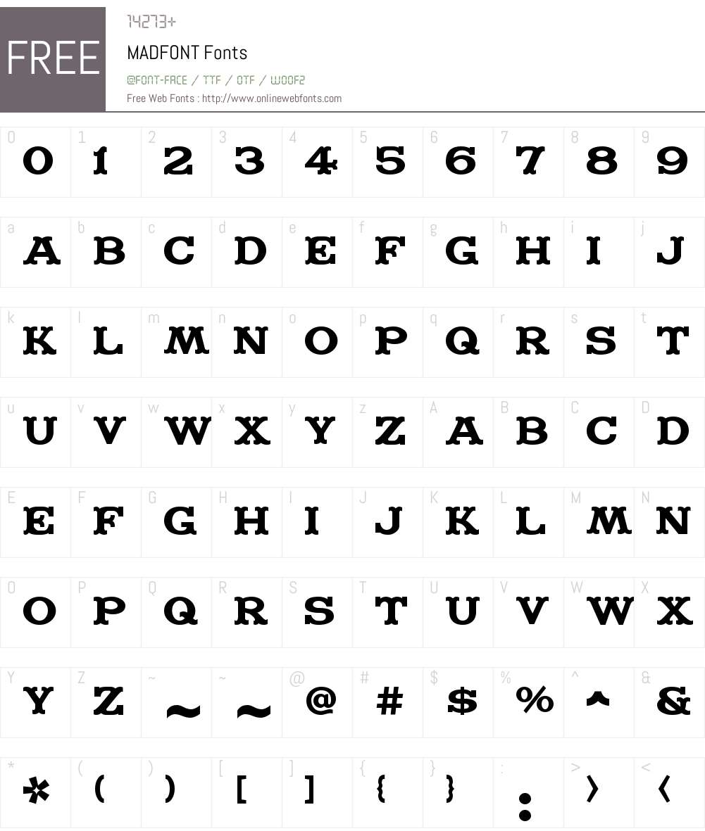MADFONT Font Screenshots