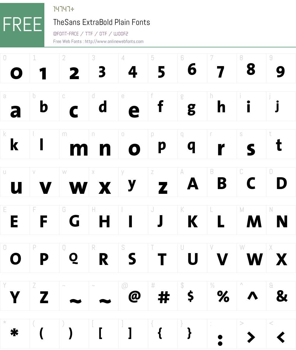 The Sans Extra Bold- Font Screenshots