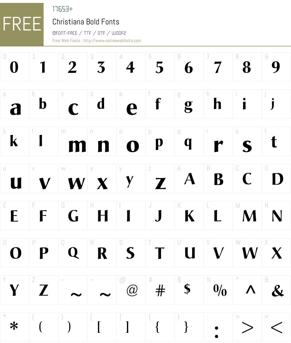 Christiana Font Screenshots