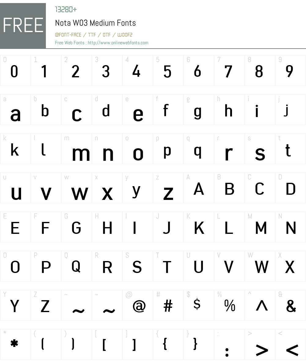 Nota Font Screenshots
