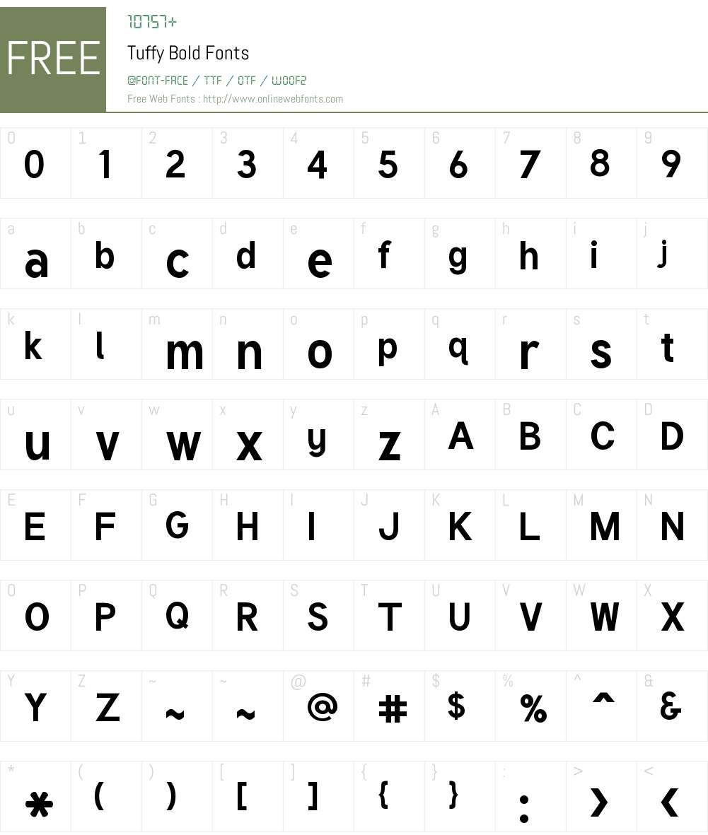 Tuffy Font Screenshots