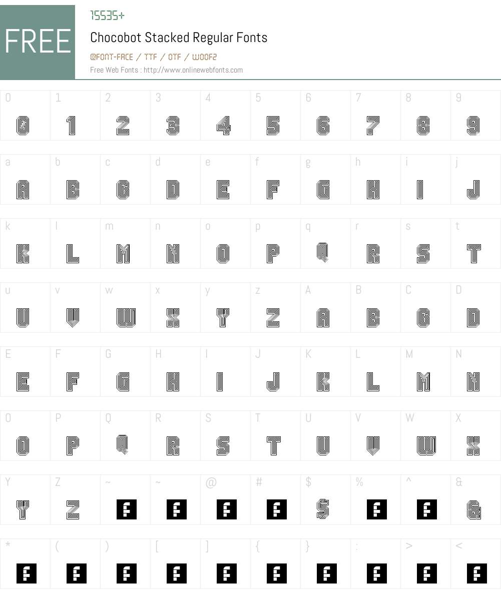 Chocobot Stacked Font Screenshots
