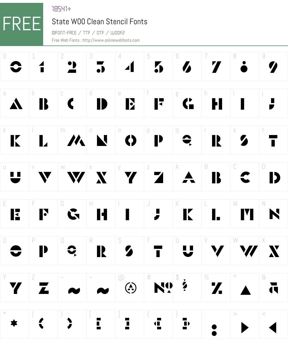 State Font Screenshots