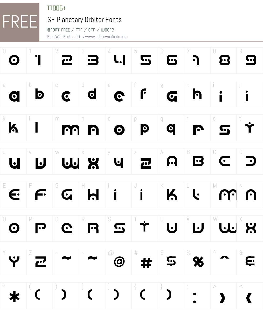 SF Planetary Orbiter Font Screenshots
