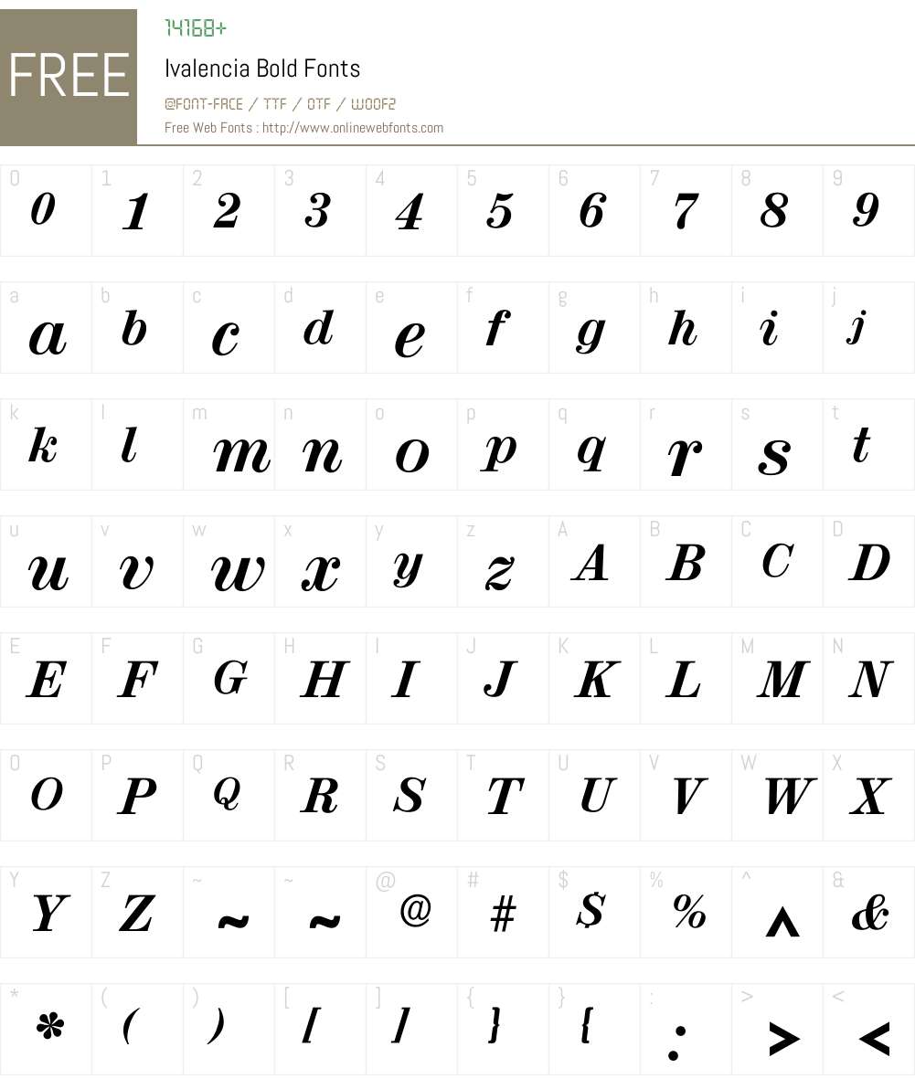 Ivalencia Font Screenshots