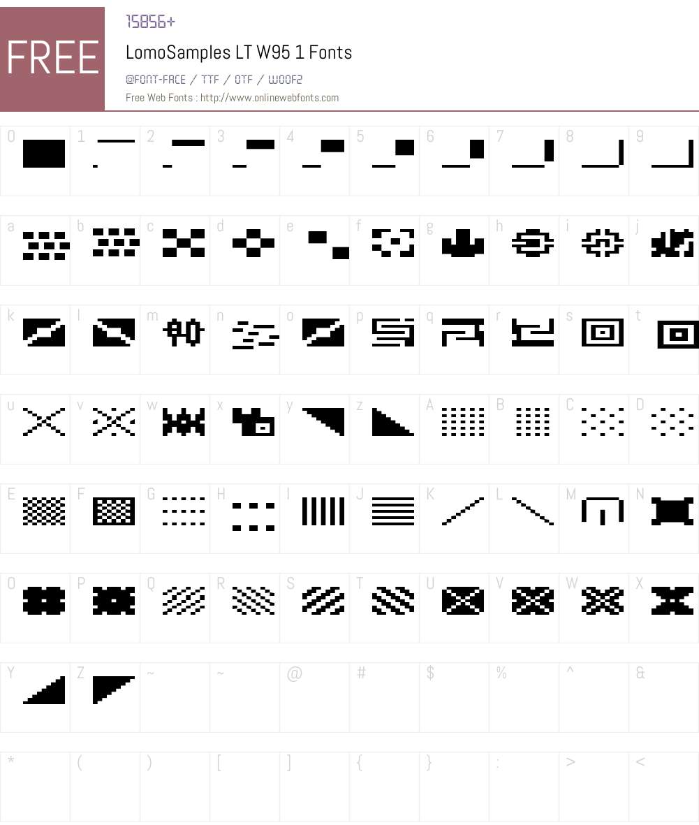 LomoSamplesLTW95-1 Font Screenshots