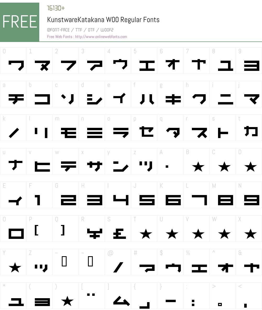 Kunstware Font Screenshots