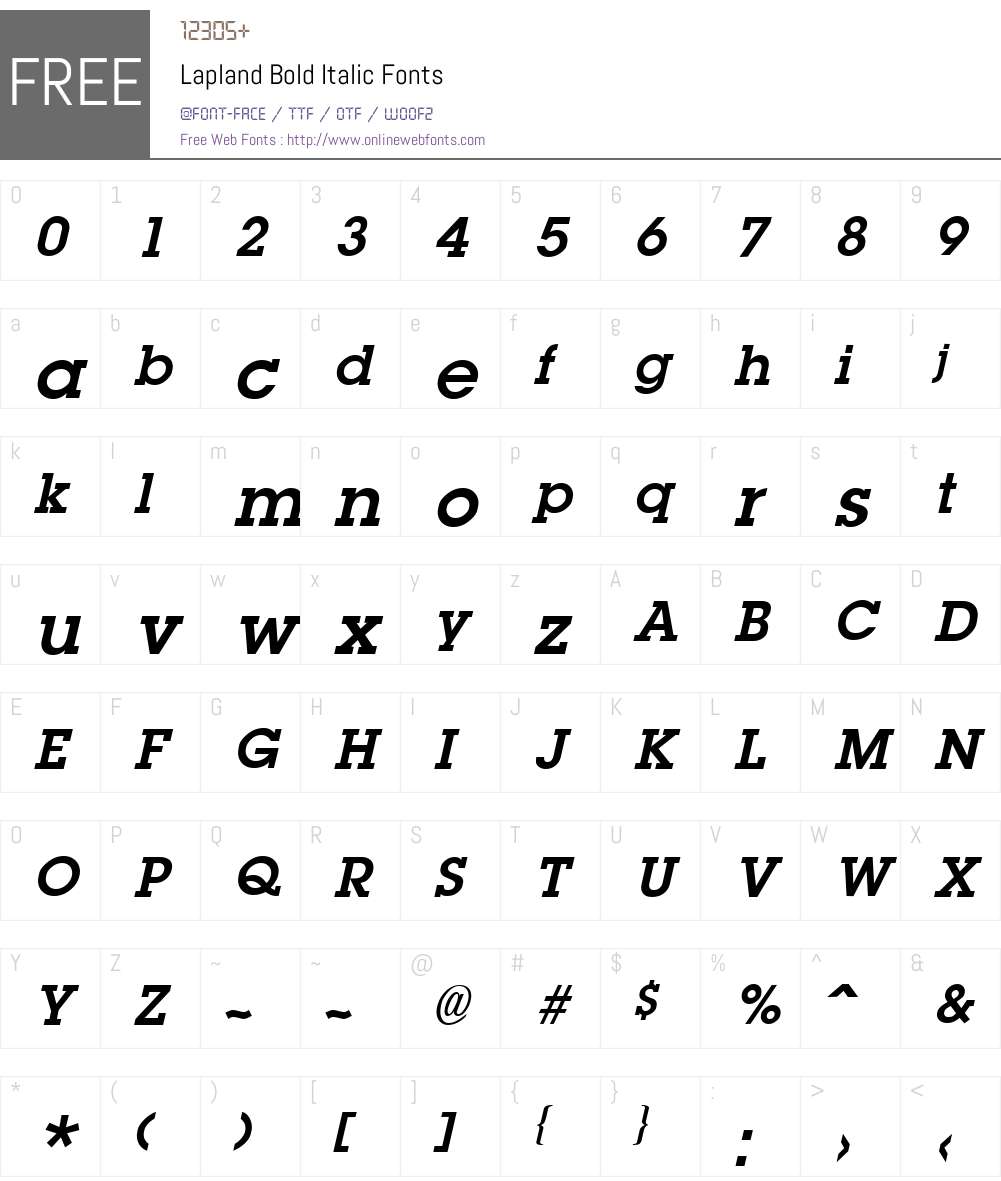 Lapland Font Screenshots