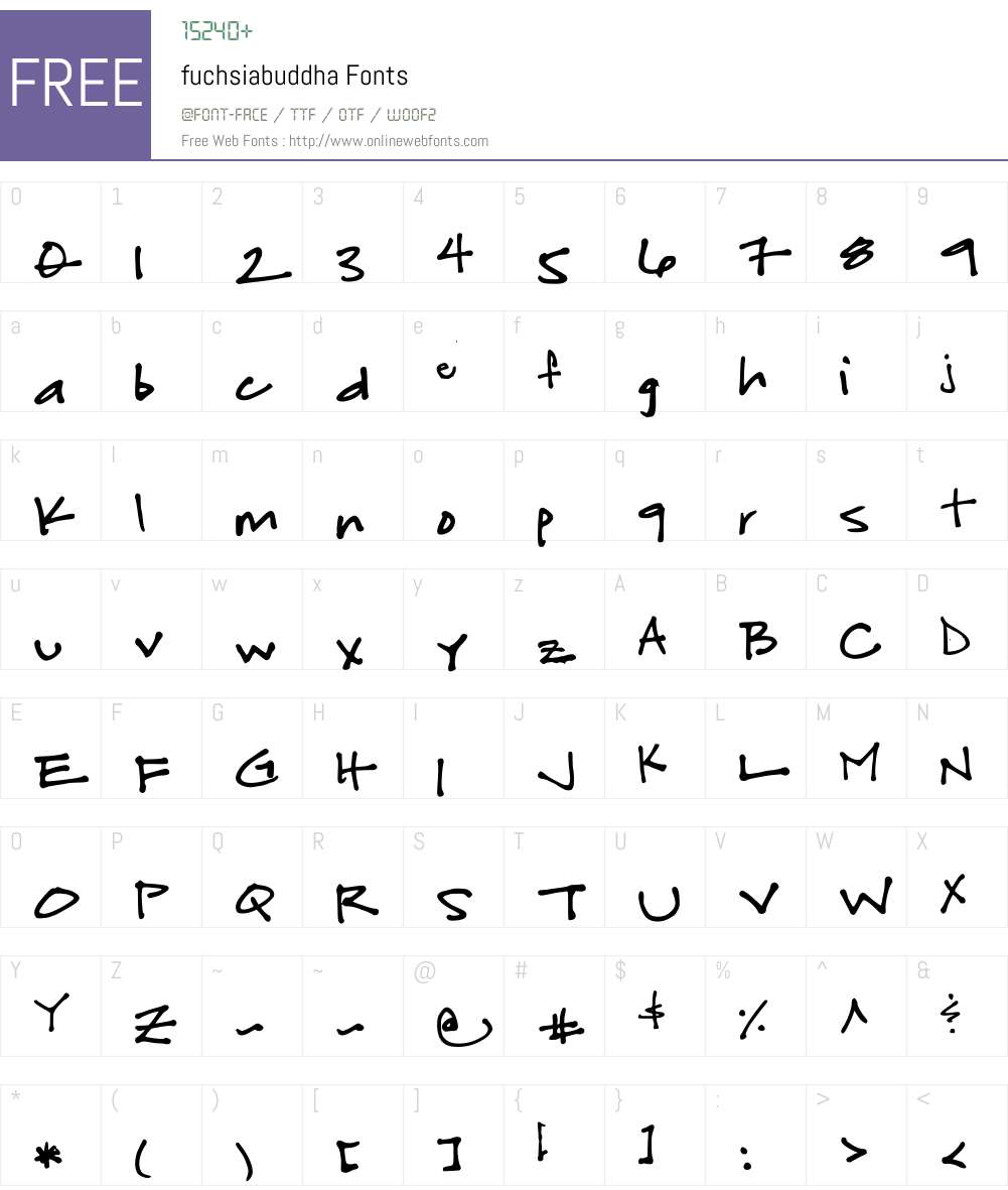 fuchsiabuddha Font Screenshots
