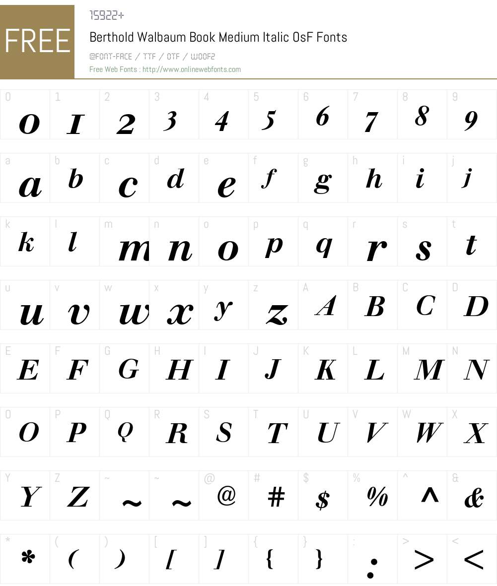 Berthold Walbaum Book Font Screenshots