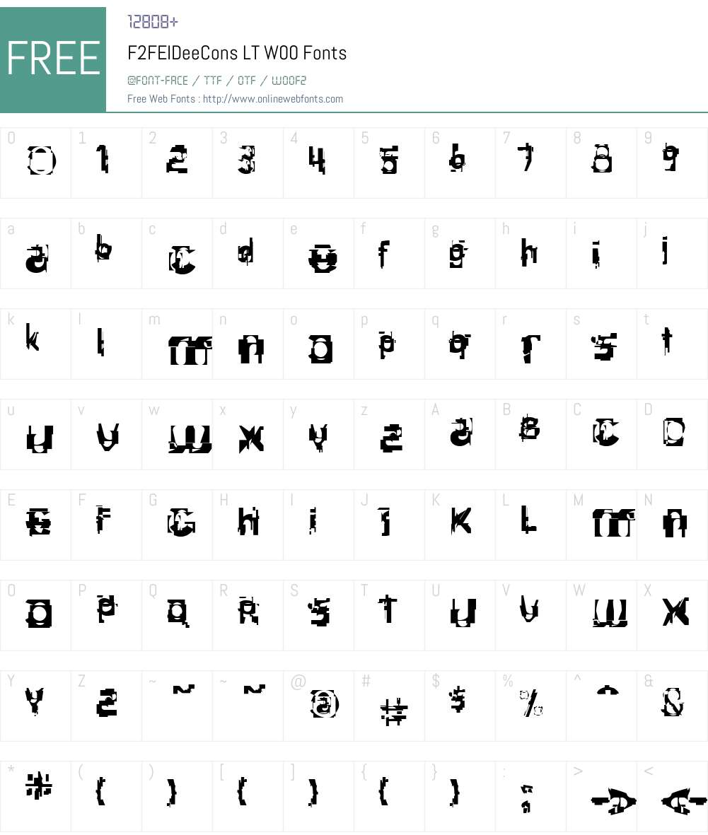 F2FEIDeeConsLTW00 Font Screenshots