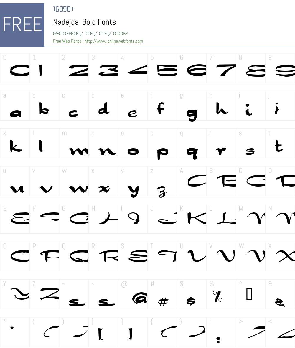 Nadejda Font Screenshots