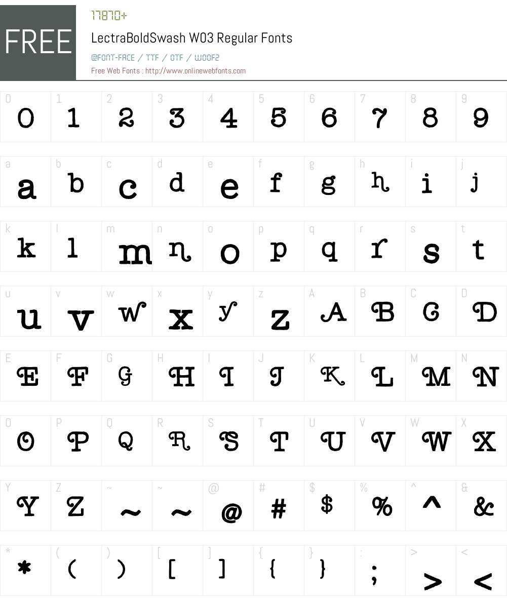 Lectra Font Screenshots