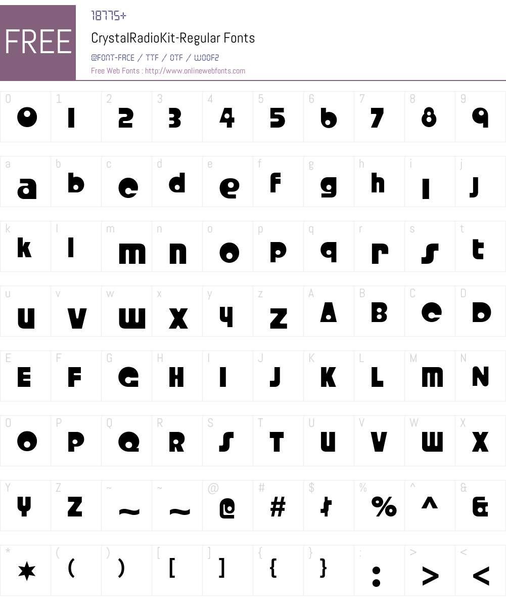 Crystal Radio Kit Font Screenshots