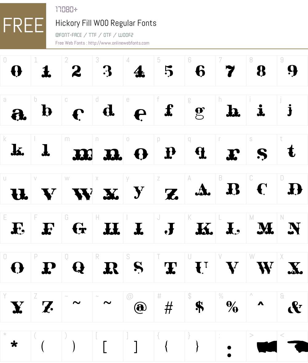 HickoryFillW00-Regular Font Screenshots