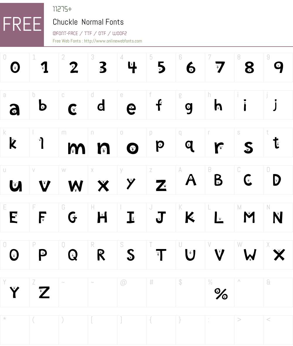 Chuckle Font Screenshots