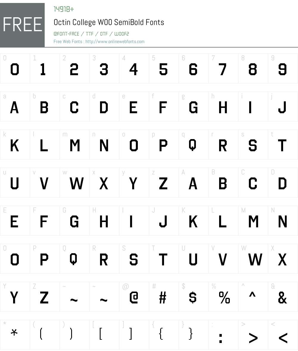 OctinCollegeW00-SemiBold Font Screenshots