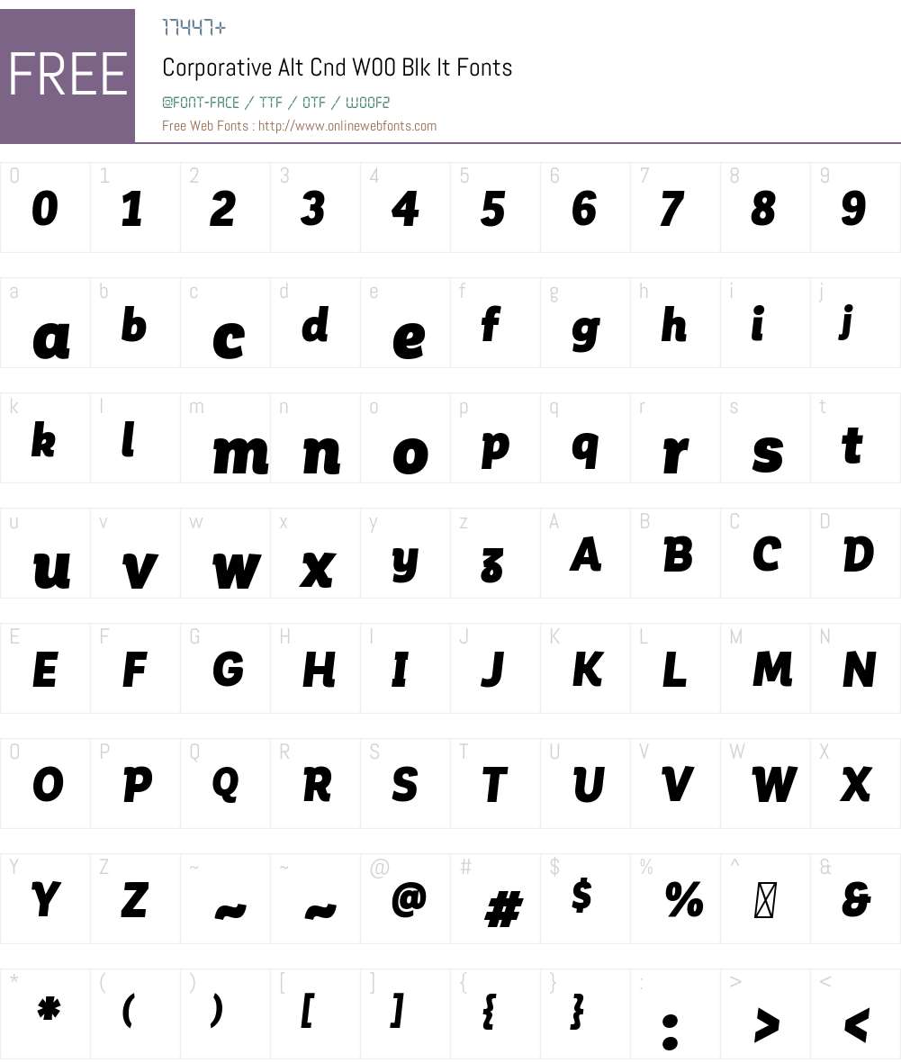 Corporative Font Screenshots