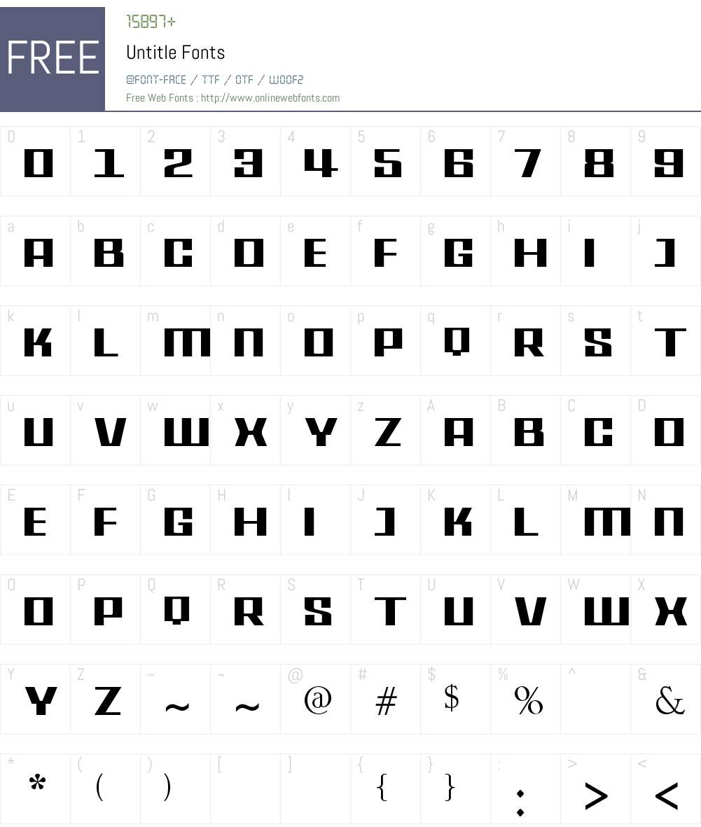 Untitle Font Screenshots
