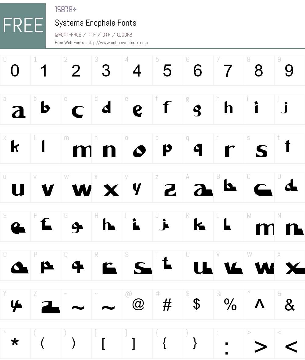 Systema Encphale Font Screenshots
