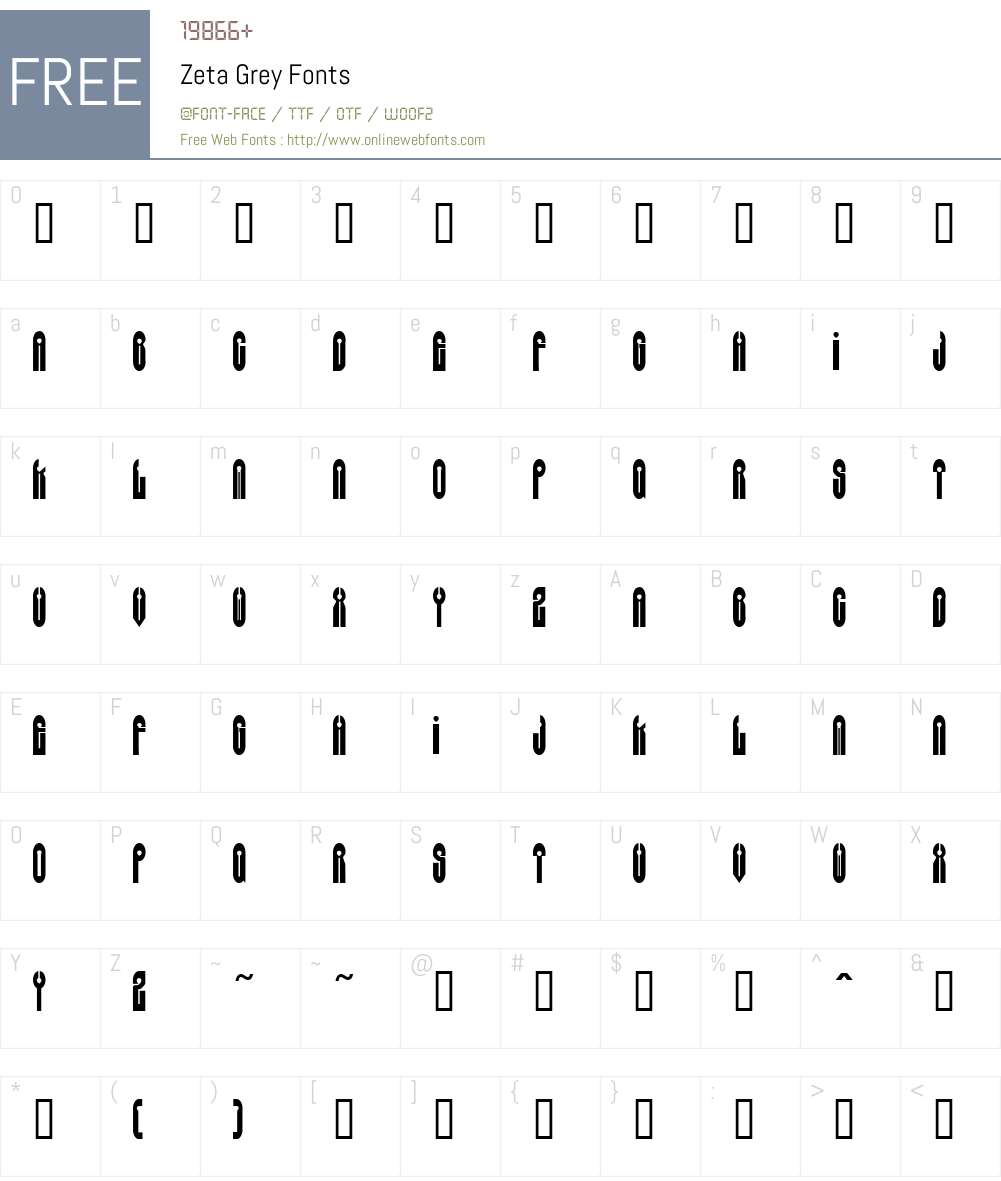 Zeta Grey Font Screenshots
