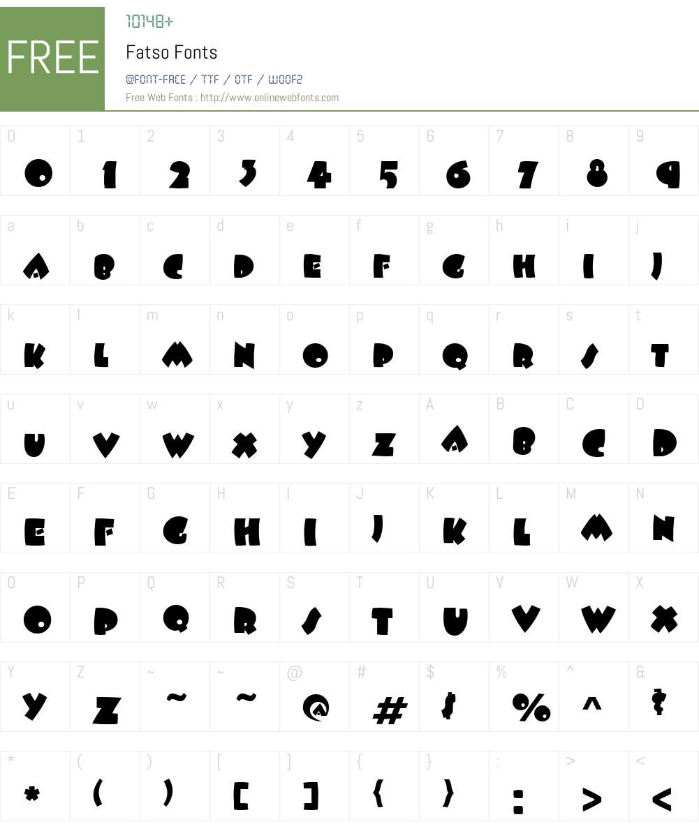 Fatso Font Screenshots