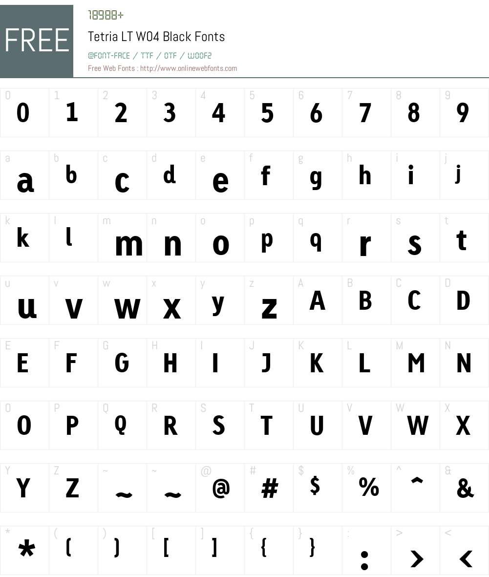 Linotype Tetria Font Screenshots