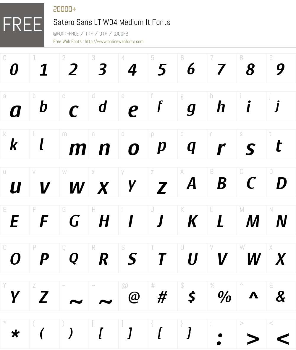 Satero Sans Font Screenshots