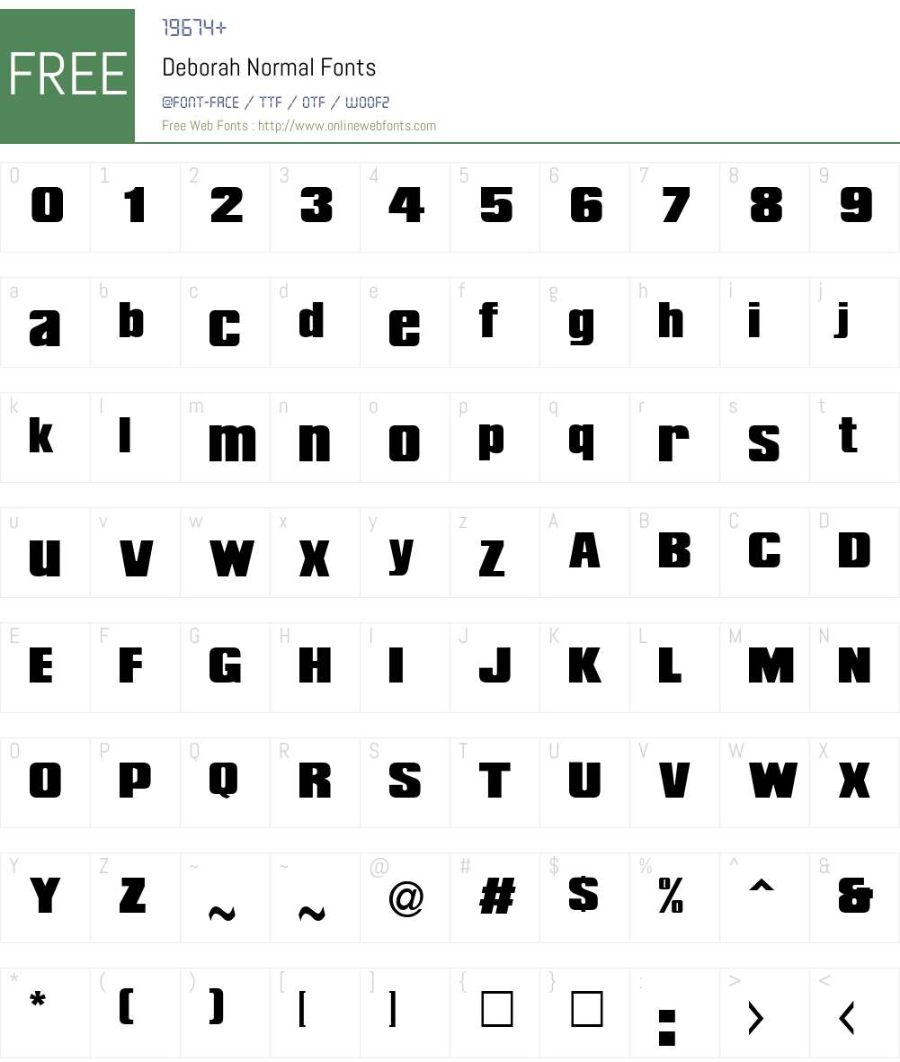 Deborah Font Screenshots