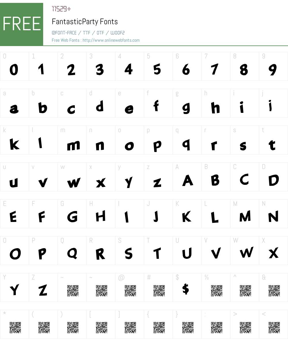 FantasticParty Font Screenshots