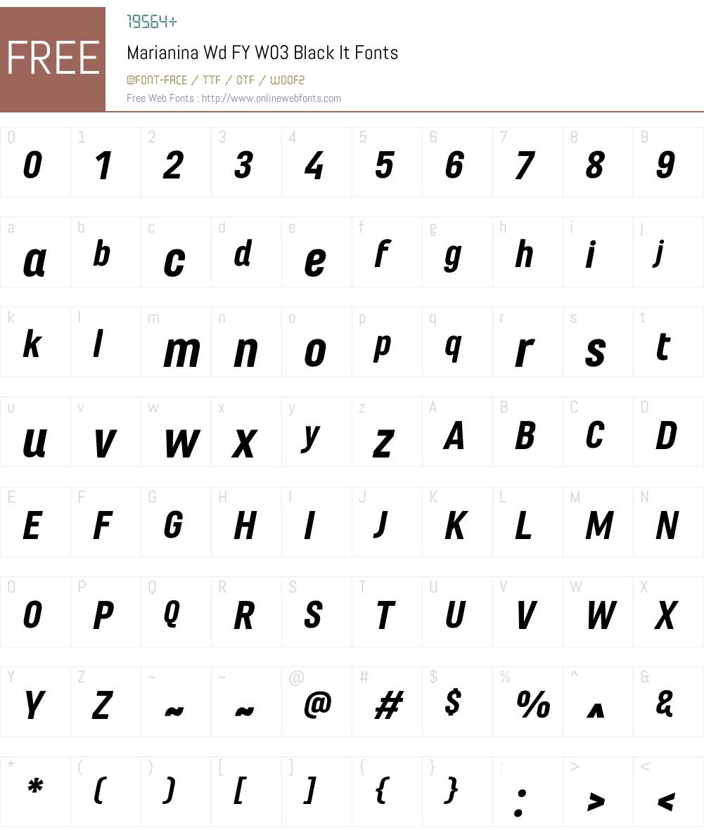 Marianina Extended FY Font Screenshots