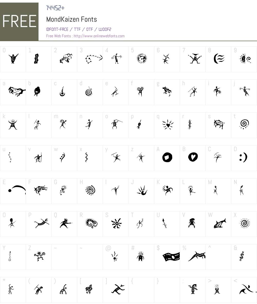 MondKaizen Font Screenshots