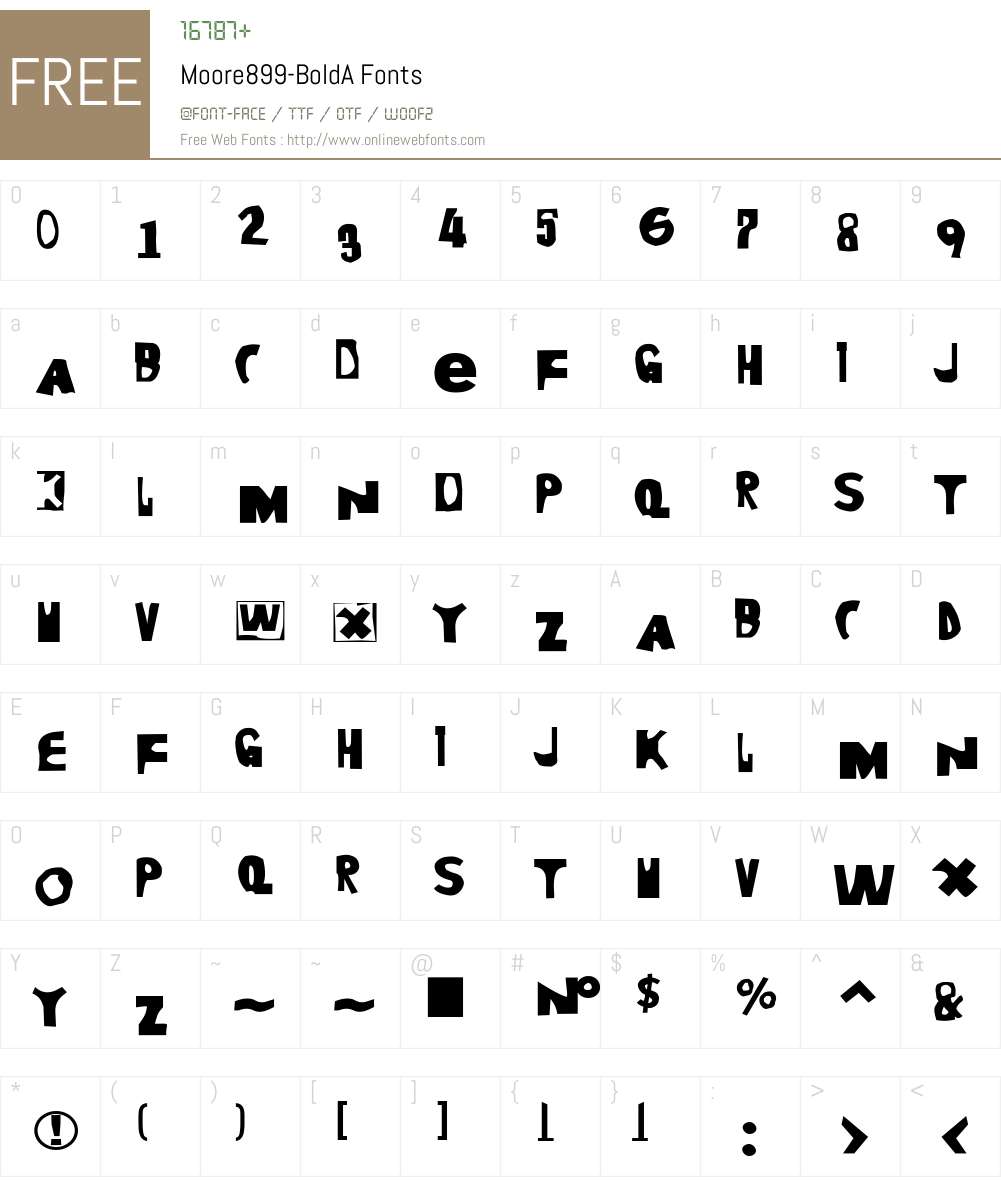 Moore899 Font Screenshots