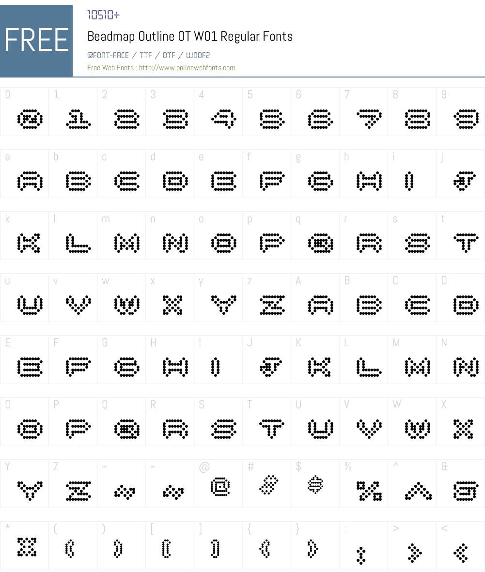 FF Beadmap Font Screenshots