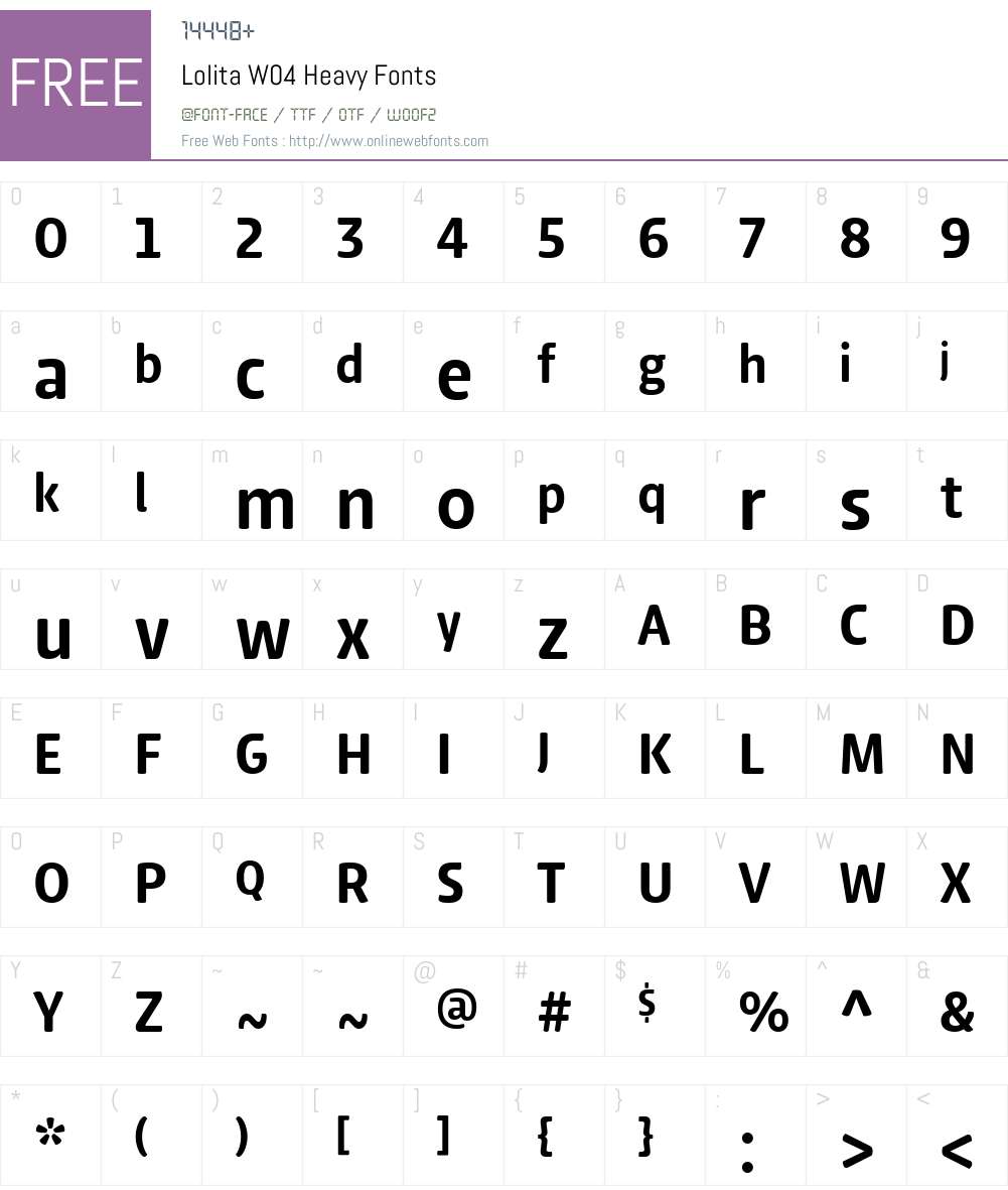 LolitaW04-Heavy Font Screenshots