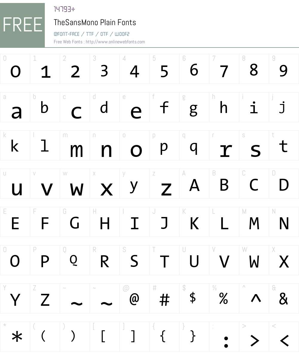 The Sans Mono- Font Screenshots