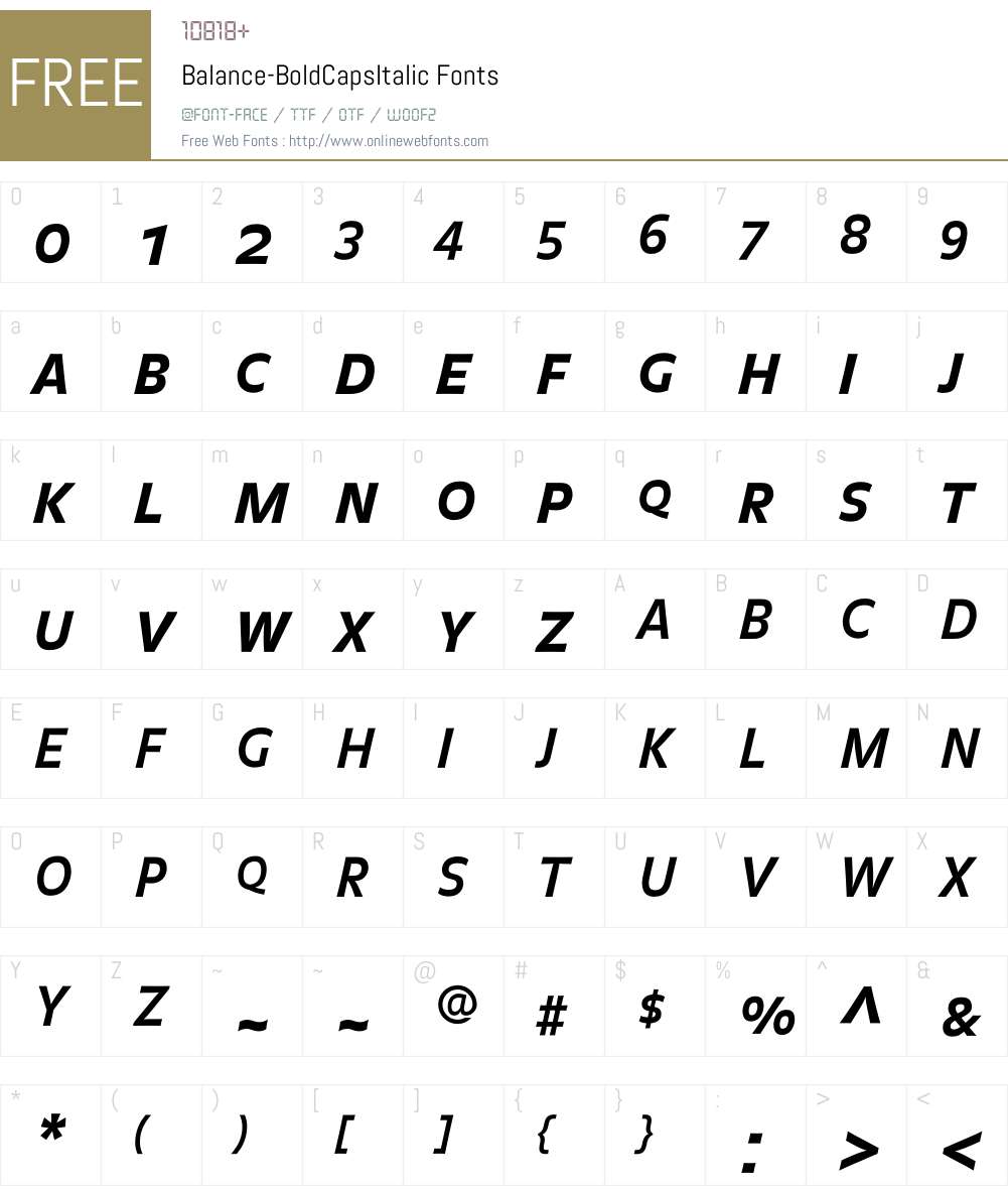 Balance Font Screenshots