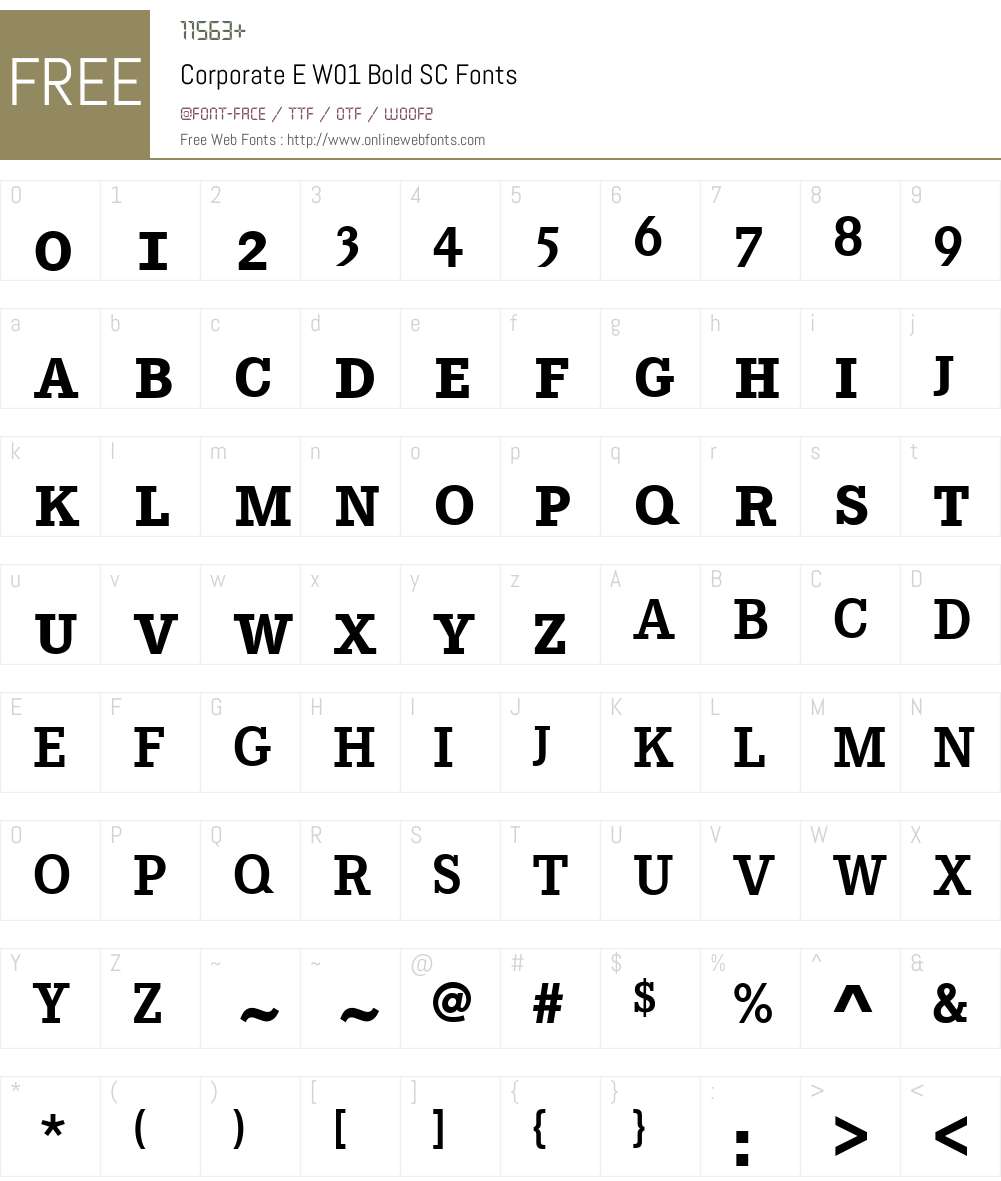 CorporateEW01-BoldSC Font Screenshots