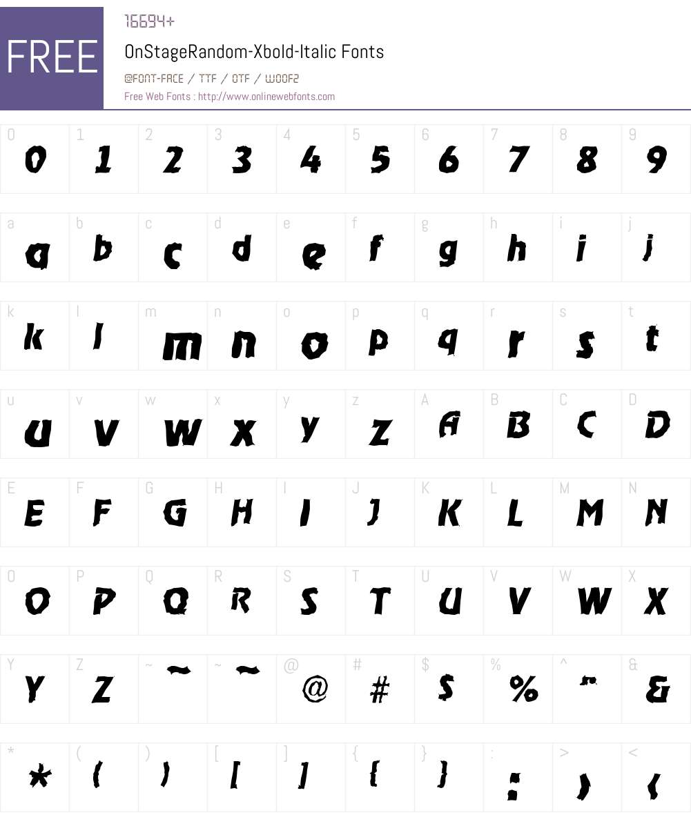 OnStageRandom-Xbold Font Screenshots