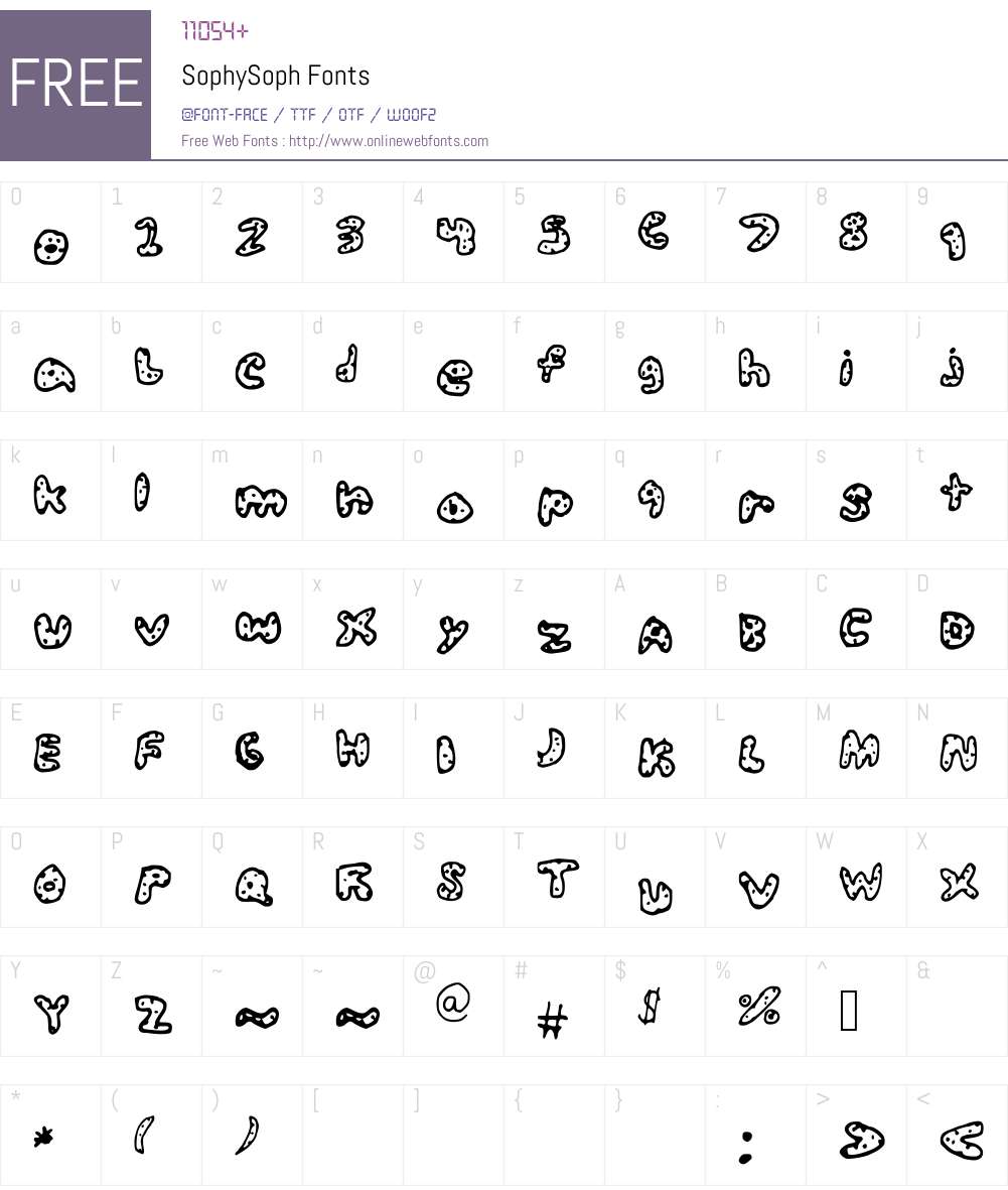 SophySoph Font Screenshots
